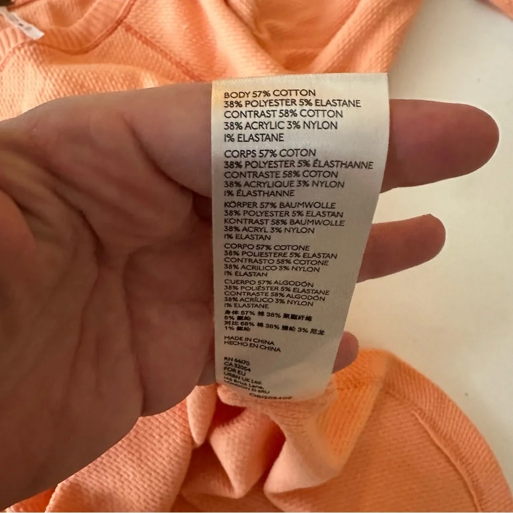 Free People in The Mix Cuff Thermal Boho Top, Desert Orange Combo NWOT Size‎ XS